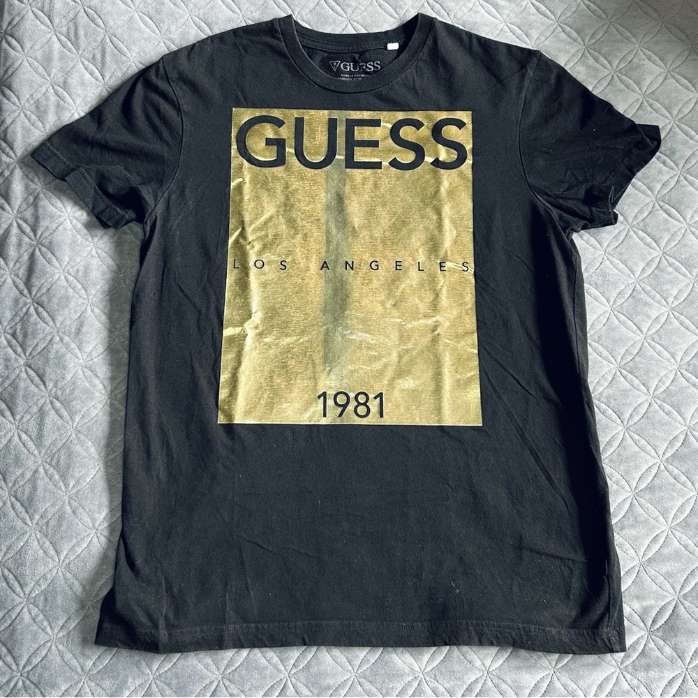 Guess Black & Gold Graphic Tee